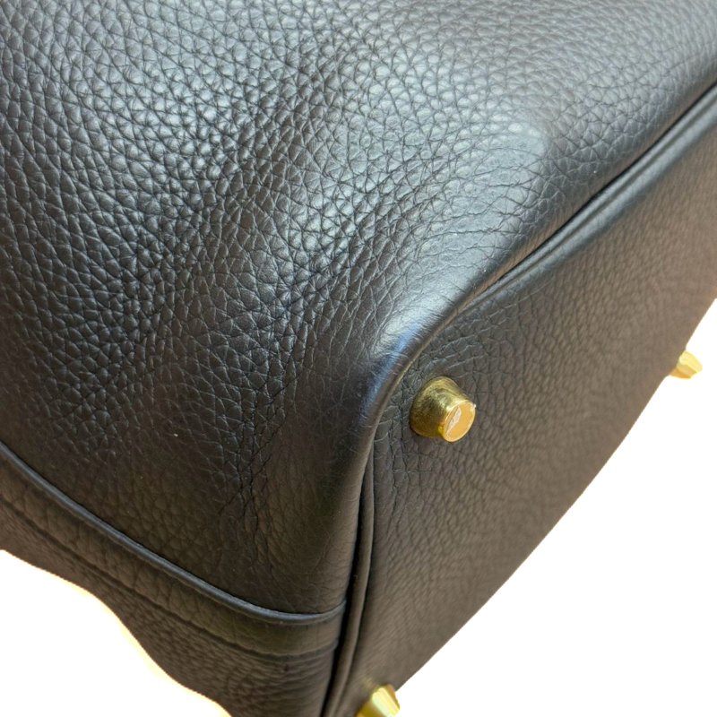 [3010］愛馬仕  Hermès Picotin 18 (黑金）手提包 Togo皮 金扣-9