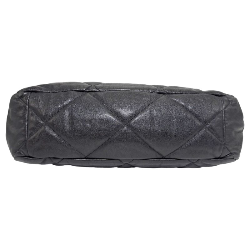 [2675] 香奈兒 Chanel 19BAG 黑金色 斜挎包 羊皮 大號 金扣-4