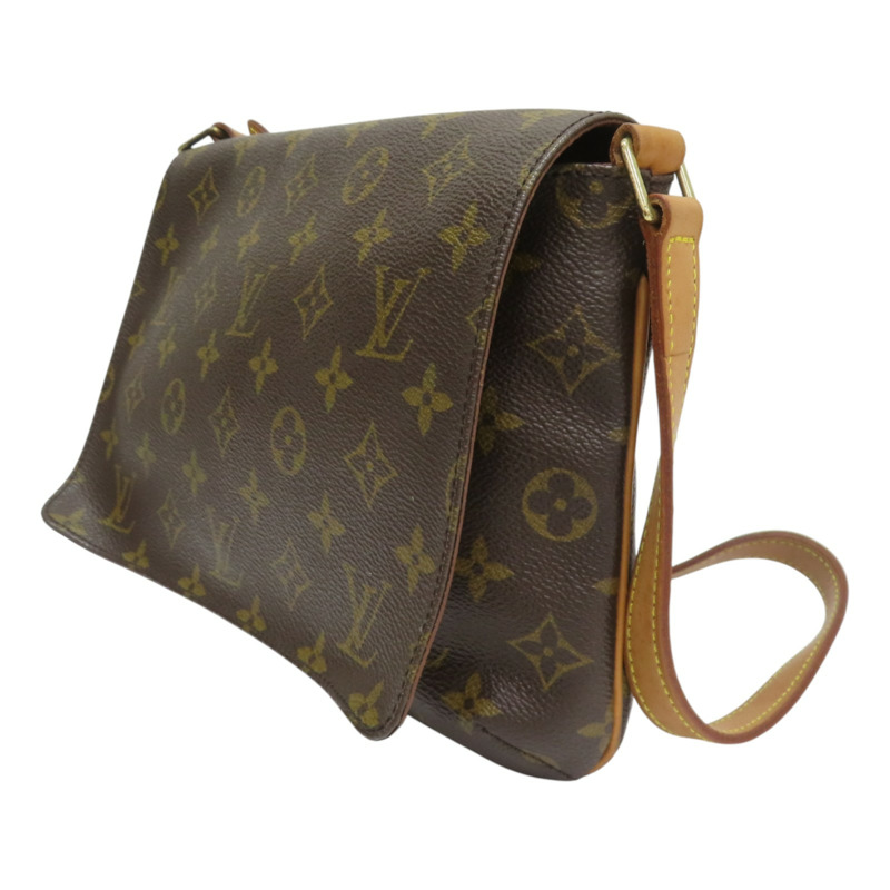 棕色 原花 帆布 Musette Tango 肩背包【LOUIS VUITTON LV 路易威登】 M51257-2