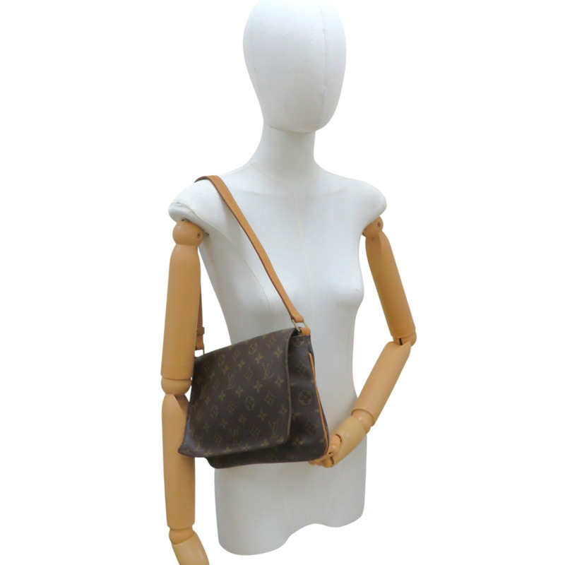 棕色 原花 帆布 Musette Tango 肩背包【LOUIS VUITTON LV 路易威登】 M51257-7