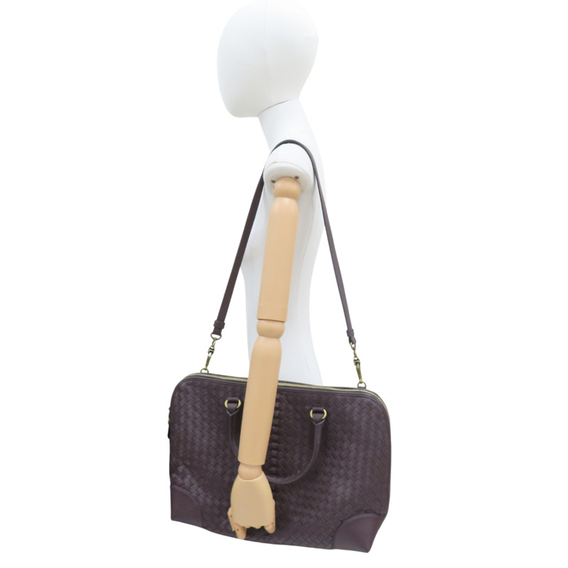 棕色 羊皮編織 兩用包【BOTTEGA VENETA BV 寶緹嘉】-10