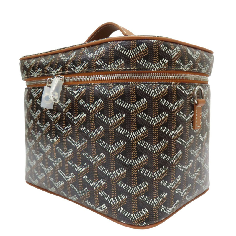 棕色 Goyardine帆布 Muse Vanity Case 方盒 肩背包【GOYARD 高雅德】-1