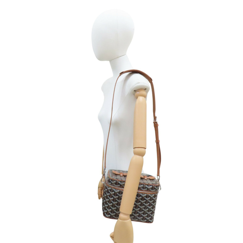棕色 Goyardine帆布 Muse Vanity Case 方盒 肩背包【GOYARD 高雅德】-10