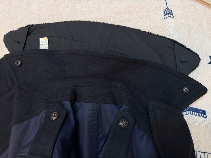 BURBERRY英國BRIT男款海軍藍拼接風衣外套L-8