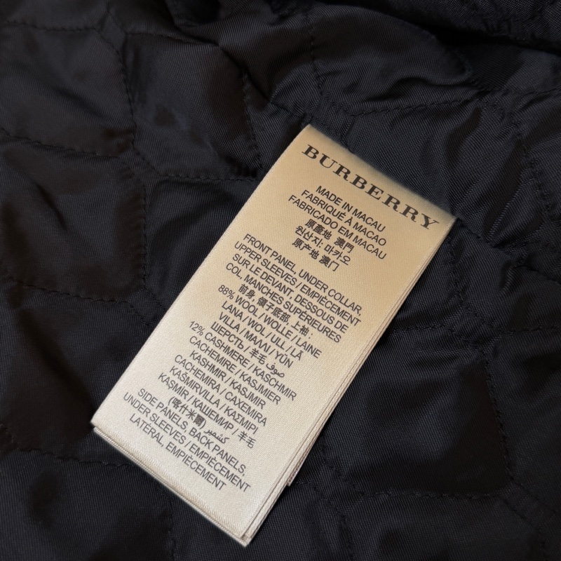 BURBERRY英國BRIT男款海軍藍拼接風衣外套L-11