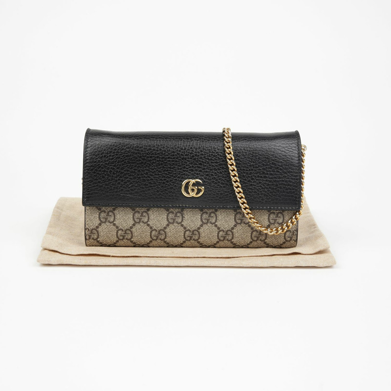 GUCCI GG Marmont 鏈條錢包 546585-0