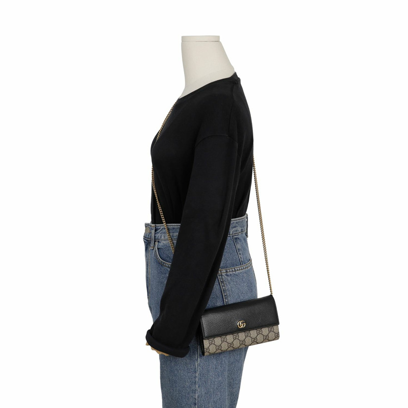 GUCCI GG Marmont 鏈條錢包 546585-10