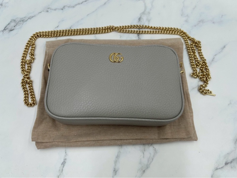 GUCCI 古馳 GG Marmont 迷你斜背相機包-7