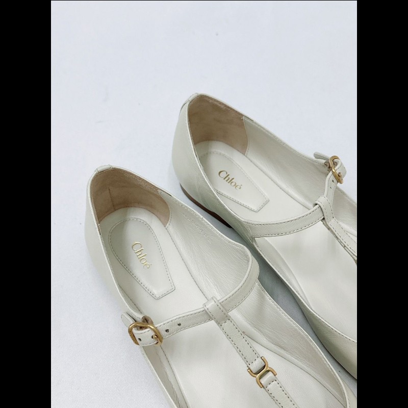 莉亞精品♡Chloe 瑪莉珍平底鞋 尺碼37 近新閒置-8