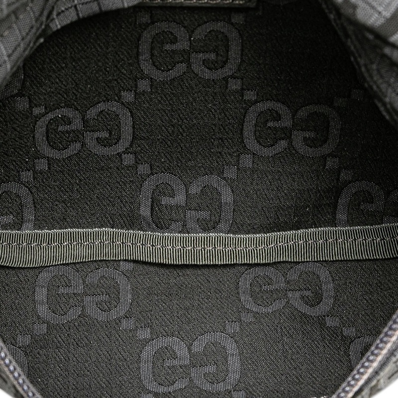 Gucci經典尼龍緹花 logo腰包-5