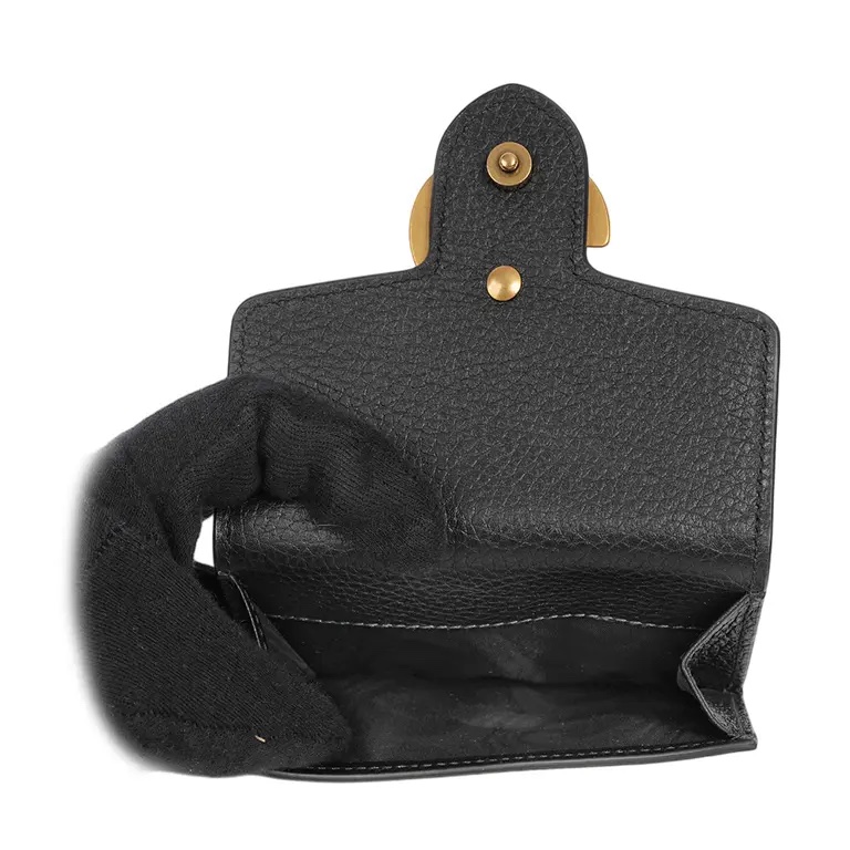 Gucci GG Marmont釦式雙折零錢短夾-4