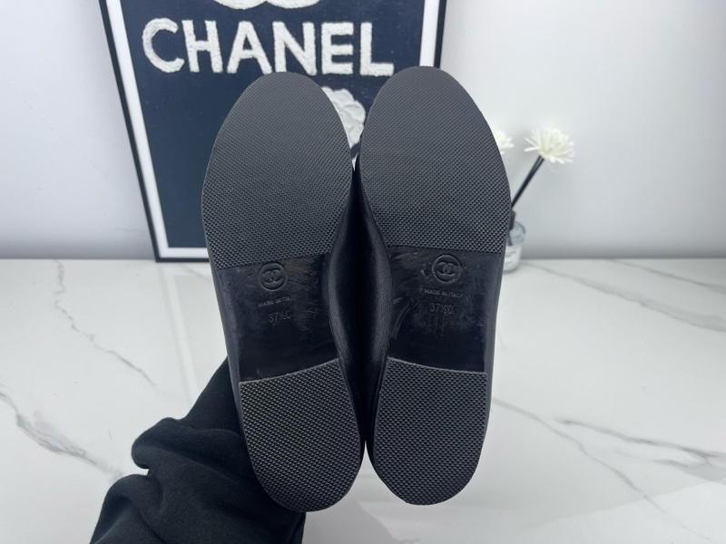 chanel香奈兒 黑色芭蕾舞鞋 37.5碼 成色如圖/jm01371-7