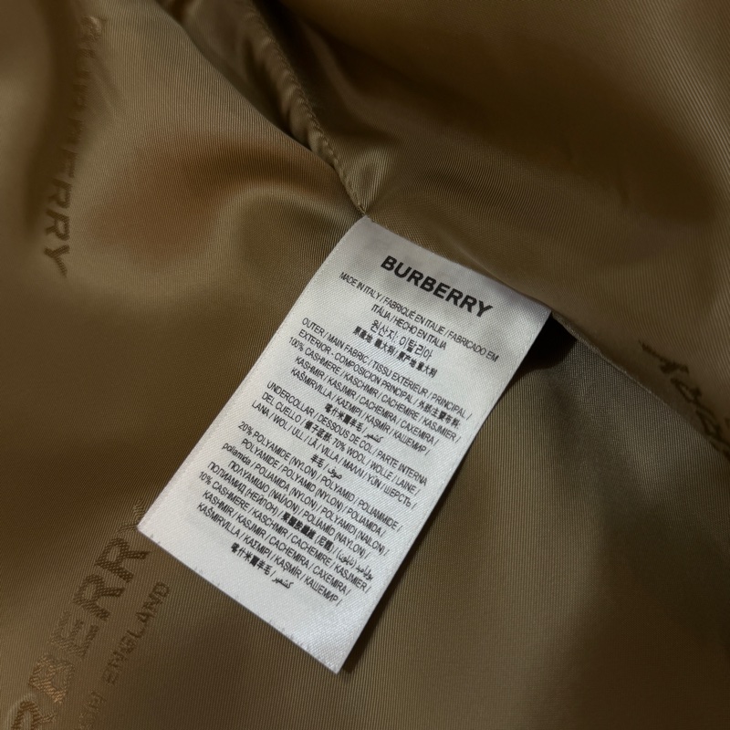 BURBERRY英國燕麥色羊絨大衣UK4-14