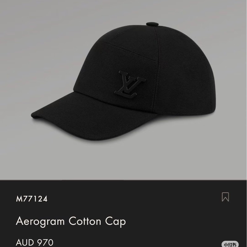 Louis Vuitton 黑色棒球帽 黑色logo-1