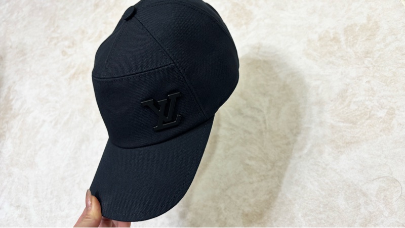 Louis Vuitton 黑色棒球帽 黑色logo-2