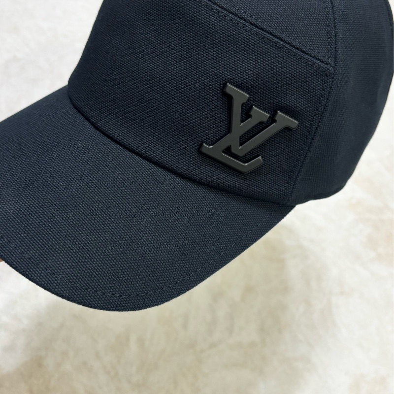 Louis Vuitton 黑色棒球帽 黑色logo-3