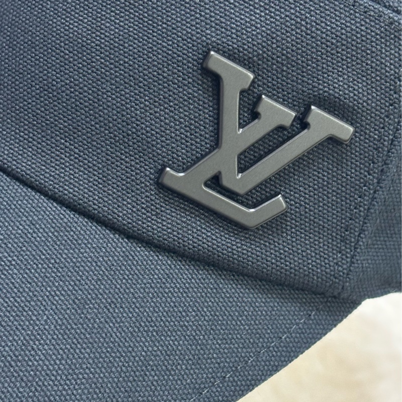 Louis Vuitton 黑色棒球帽 黑色logo-4