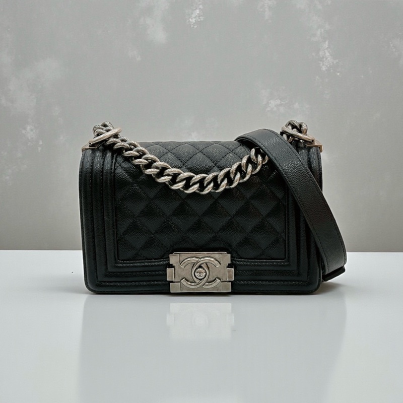 莉亞精品♡Chanel A67085 Boy20 黑銀 二手-0