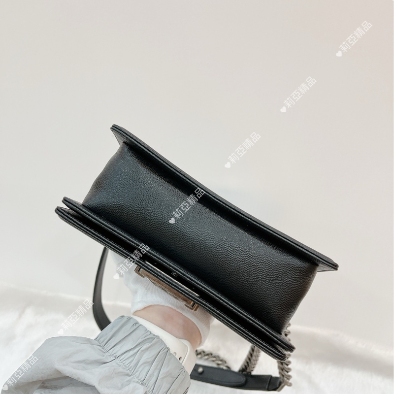 莉亞精品♡Chanel A67085 Boy20 黑銀 二手-3