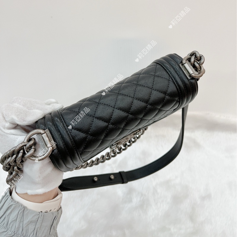 莉亞精品♡Chanel A67085 Boy20 黑銀 二手-4