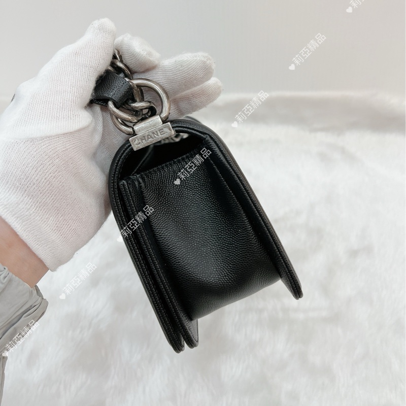 莉亞精品♡Chanel A67085 Boy20 黑銀 二手-6