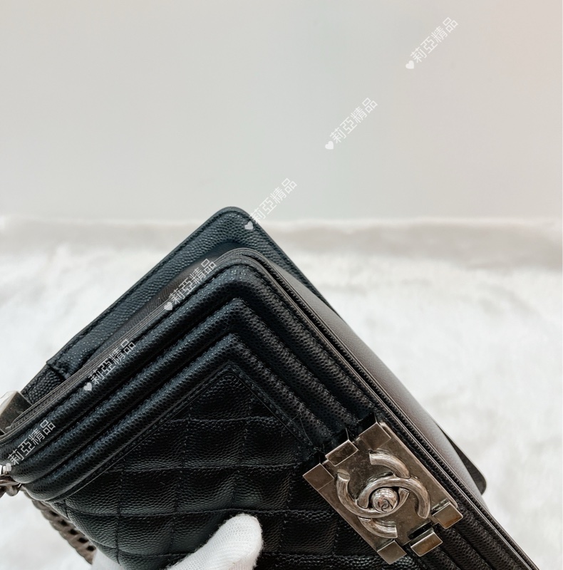 莉亞精品♡Chanel A67085 Boy20 黑銀 二手-7