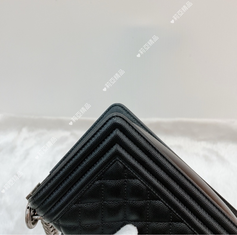 莉亞精品♡Chanel A67085 Boy20 黑銀 二手-9