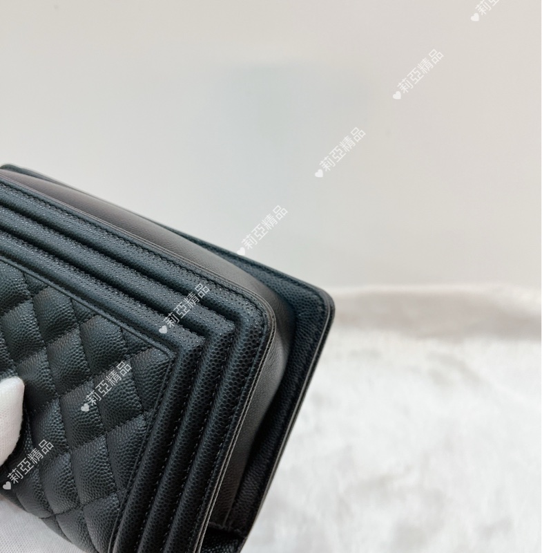 莉亞精品♡Chanel A67085 Boy20 黑銀 二手-10