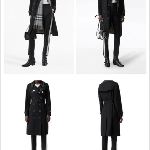BURBERRY英國黑色風衣UK6