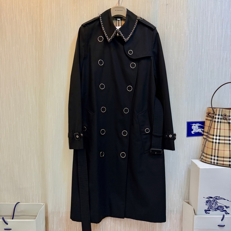 BURBERRY英國黑色風衣UK6-3
