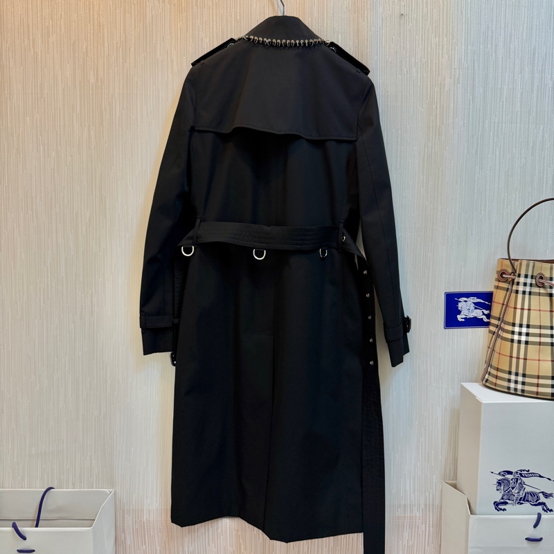 BURBERRY英國黑色風衣UK6-4