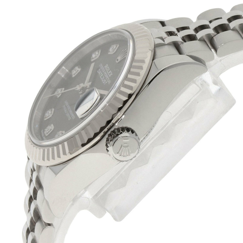 勞力士 279174G Datejust 女錶，鑲嵌 10 顆鑽石，深灰色錶殼，精鋼/SS/18K 白金材質-4