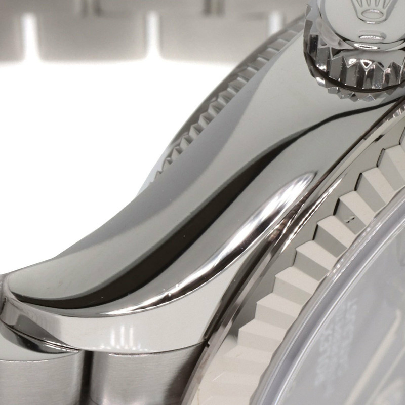 勞力士 279174G Datejust 女錶，鑲嵌 10 顆鑽石，深灰色錶殼，精鋼/SS/18K 白金材質-9