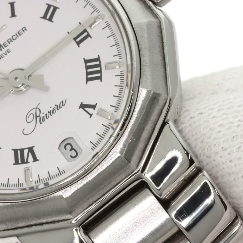 名士 (Baume & Mercier) MV040078 Riviera 女士腕錶，精鋼材質-13