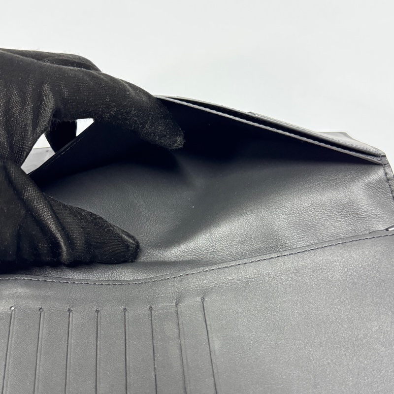 （超新閒置品💝） LV M62900 “so black” 全牛皮長夾 專櫃32700！-12