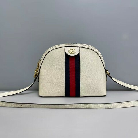 Gucci Ophidia小號白色牛皮貝殼包
