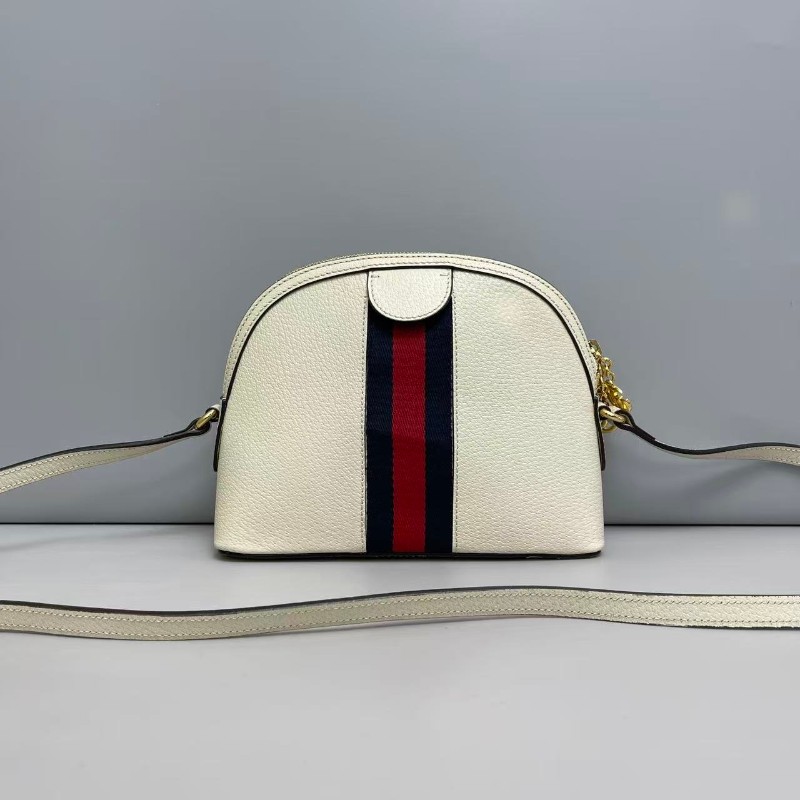 Gucci Ophidia小號白色牛皮貝殼包-1