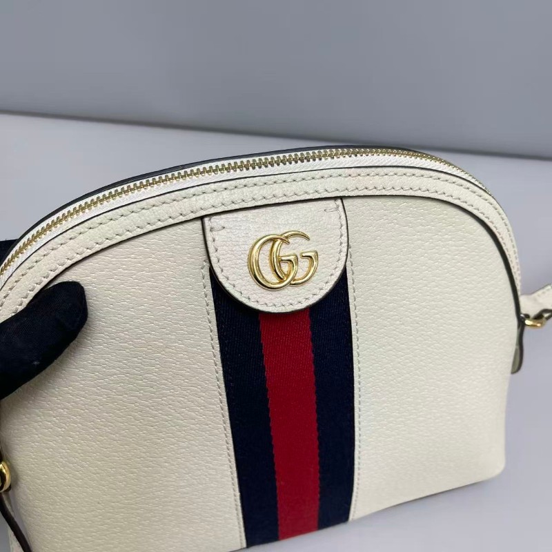 Gucci Ophidia小號白色牛皮貝殼包-2