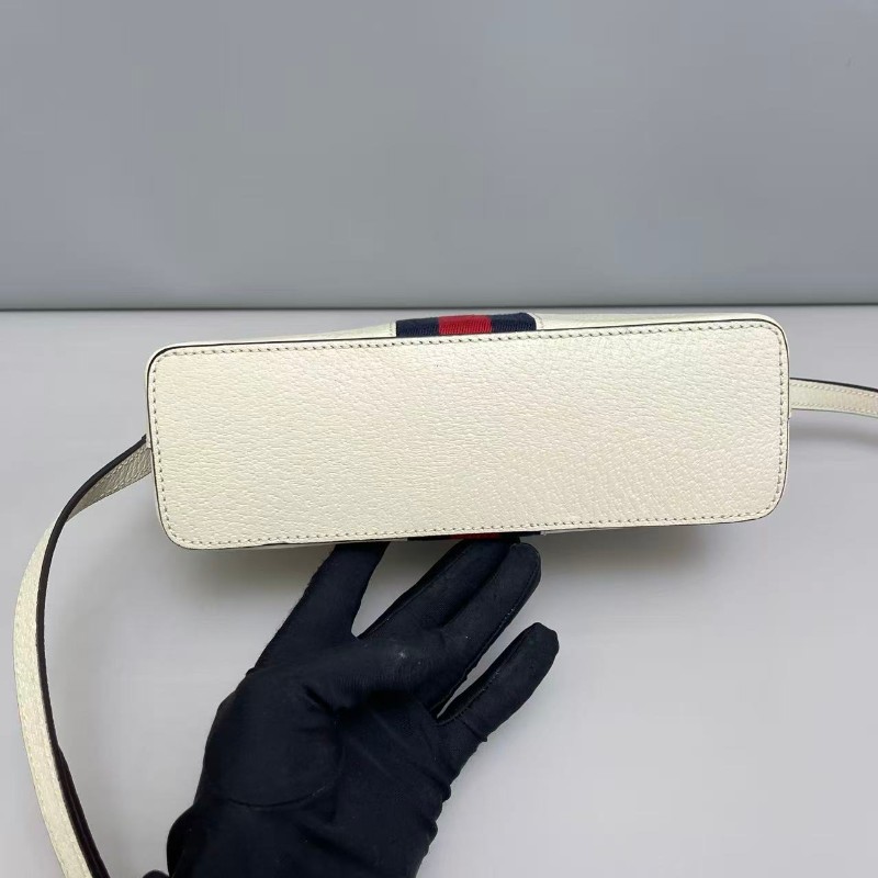 Gucci Ophidia小號白色牛皮貝殼包-3