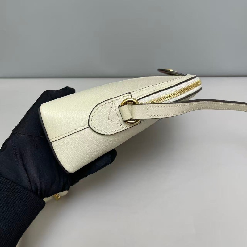 Gucci Ophidia小號白色牛皮貝殼包-5