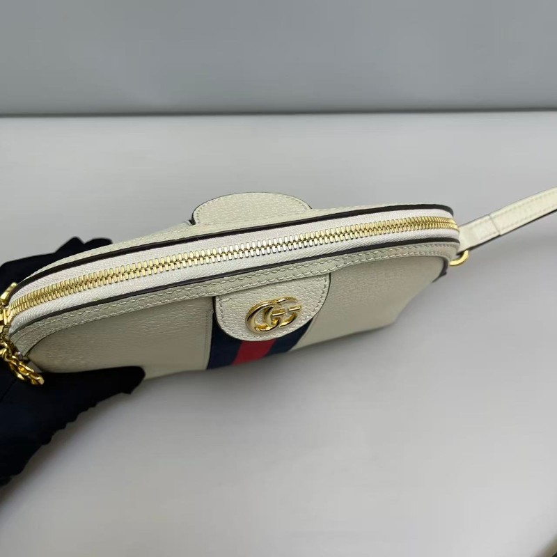 Gucci Ophidia小號白色牛皮貝殼包-6
