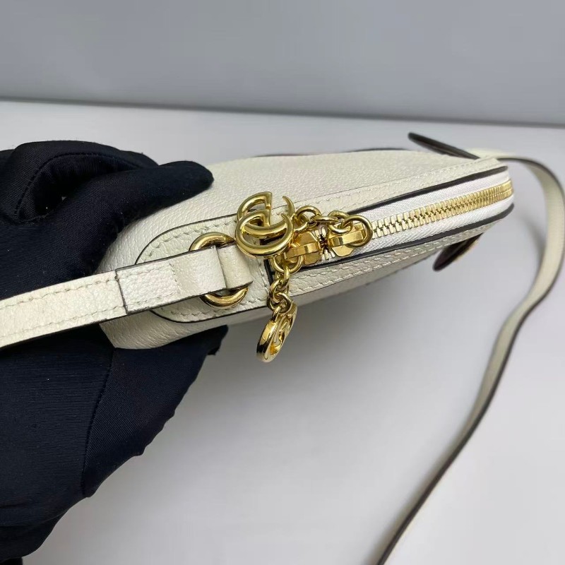 Gucci Ophidia小號白色牛皮貝殼包-7