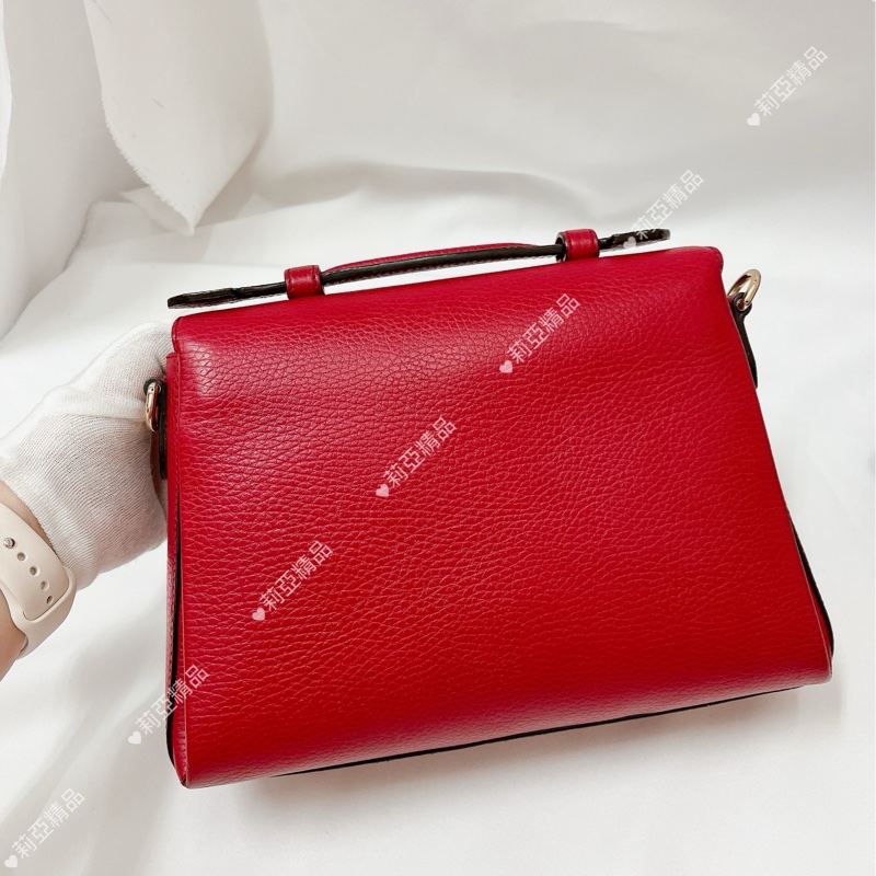 莉亞精品♡Gucci 510302 風琴郵差包 紅 二手-4