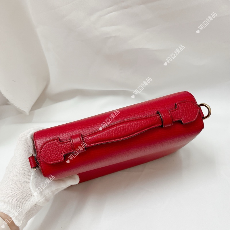莉亞精品♡Gucci 510302 風琴郵差包 紅 二手-6