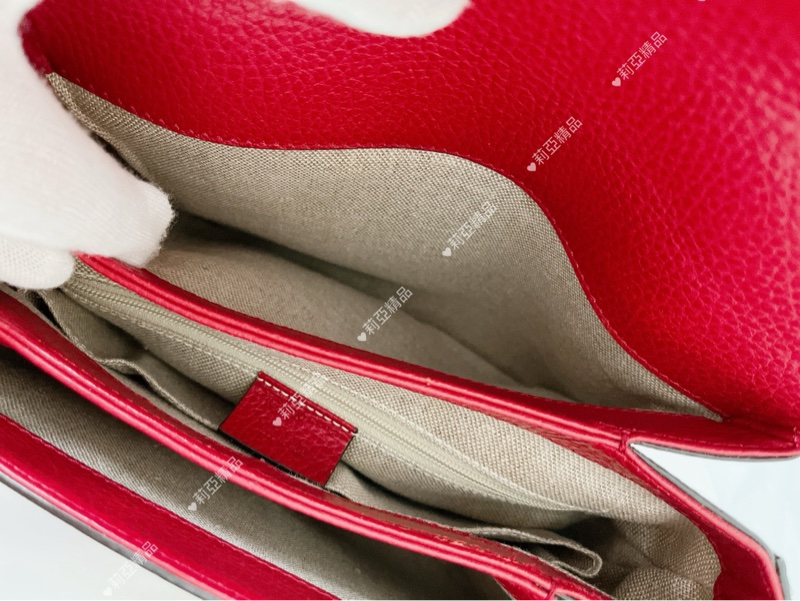 莉亞精品♡Gucci 510302 風琴郵差包 紅 二手-14