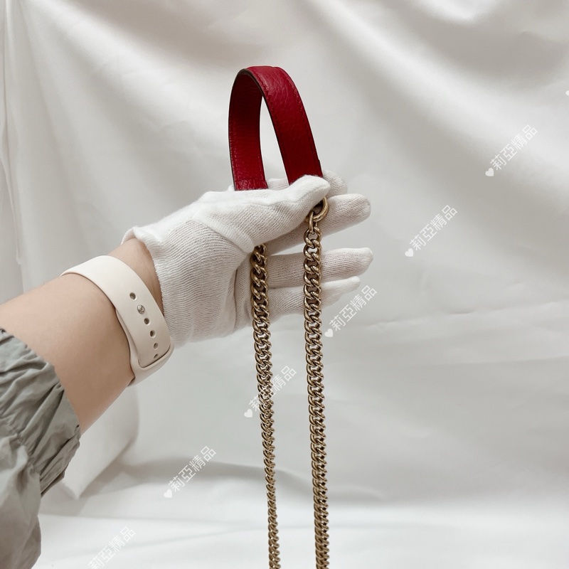 莉亞精品♡Gucci 510302 風琴郵差包 紅 二手-16