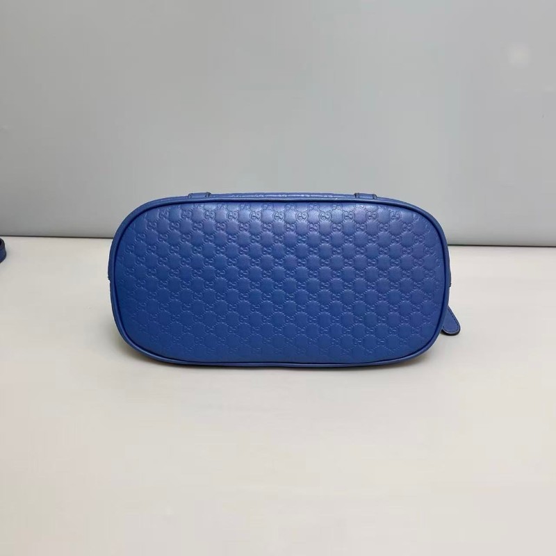 Gucci Micro藍色牛皮壓紋貝殼包-2