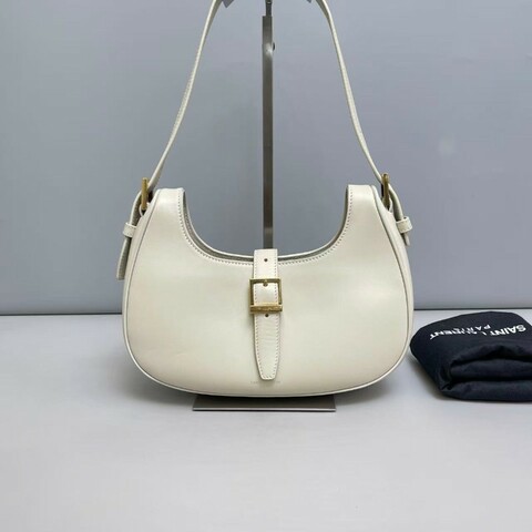 YSL 米灰色全皮 肩背包