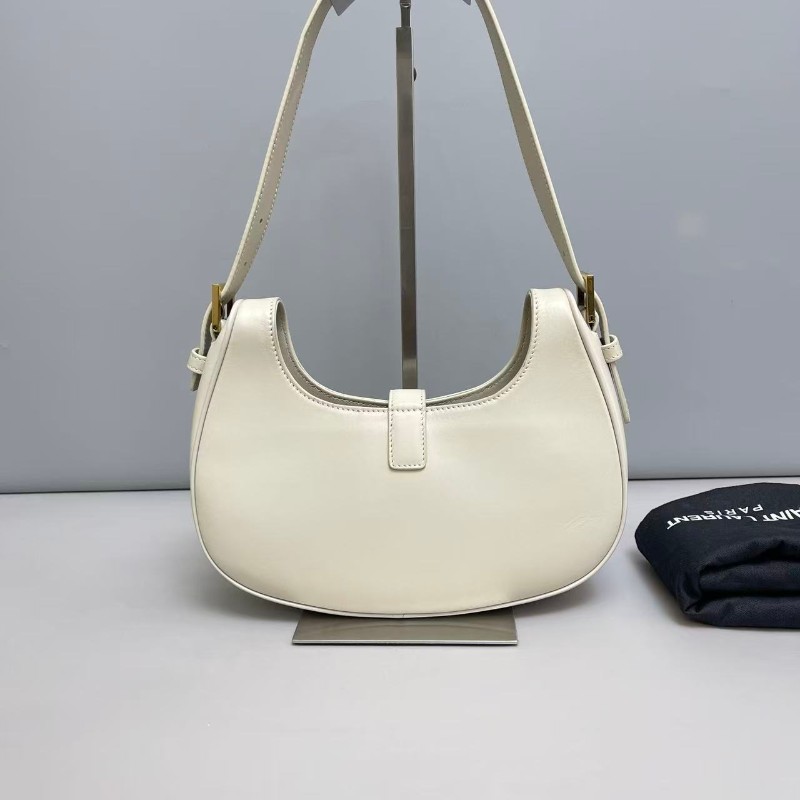 YSL 米灰色全皮 肩背包-1