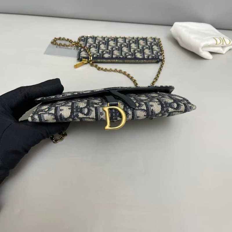 Dior saddle老花二合一馬鞍鏈條包-5